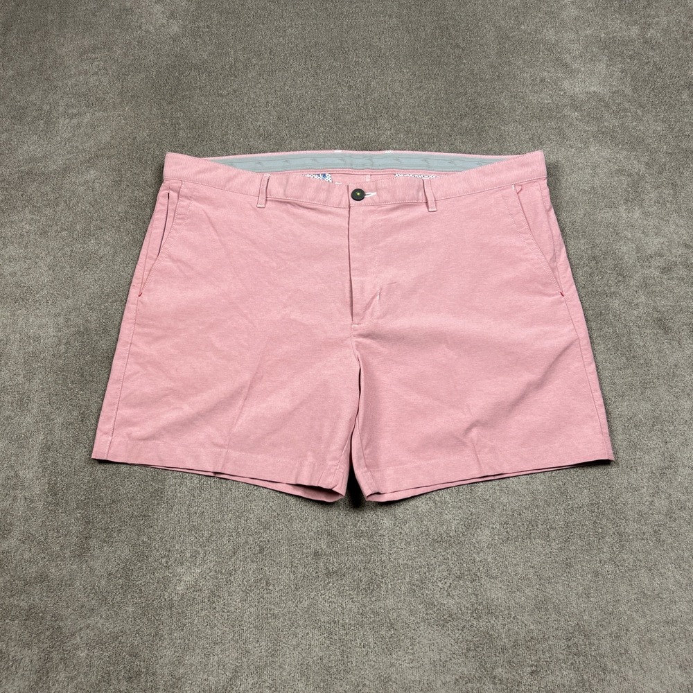 Tommy Bahama Golf Chino Shorts Mens 42 Pink Performance Stretch 6" Inseam